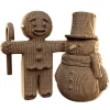Puzzle sculpture 3D en carton - Bonhomme en pain d'épices & Bonhomme de neige -<Cartonic Outlet