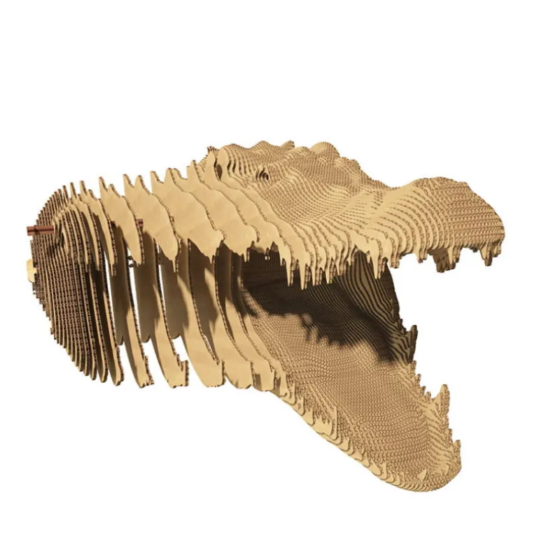 Puzzle sculpture 3D en carton - Crocodile -<Cartonic Shop