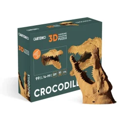 Puzzle sculpture 3D en carton - Crocodile -<Cartonic Shop