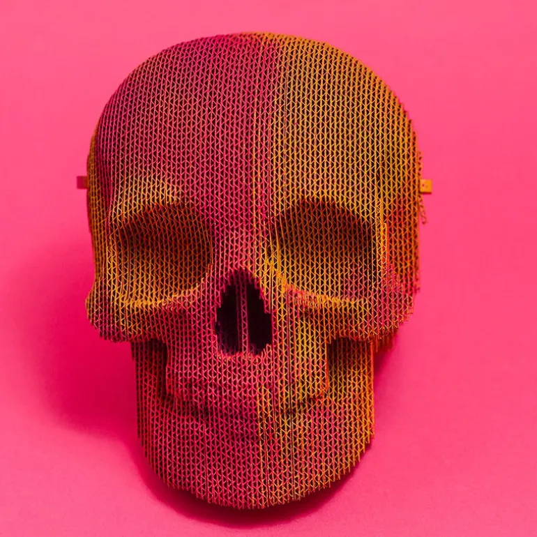 Puzzle sculpture 3D en carton - Crâne -<Cartonic Sale