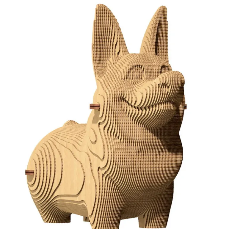 Puzzle sculpture 3D en carton - Chien Corgi -<Cartonic Fashion