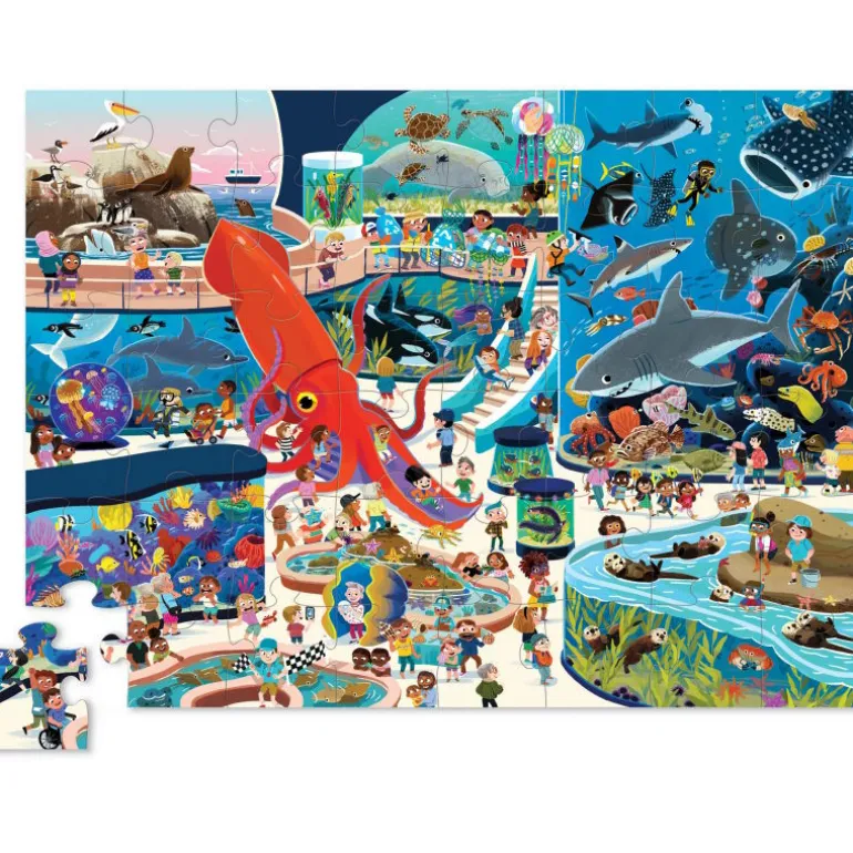 Puzzle Une journée au Parc zoologique marin 48 pcs<Crocodile Creek Sale