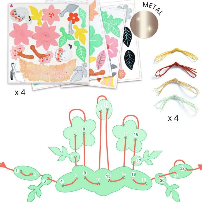 "Gaieté colorée" 4 parures de bijoux à créer DIY 7957<Djeco Shop
