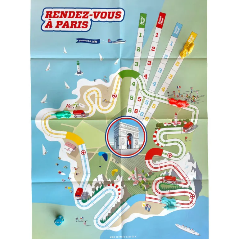 "Rendez-vous à Paris" Plateau de jeu Bernard et Eddy<Bernard & Eddy Best