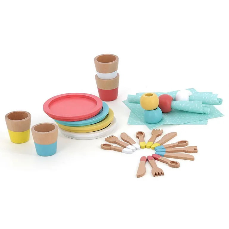Repas du déjeuner, dînette en bois 8178<VILAC Best