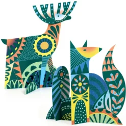 Sculptures à gratter "Animaux folk" 9708<Djeco Discount