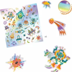Stickers iridescents 'Intergalactic' 9265<Djeco Clearance