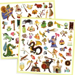 Stickers métallisés "Médiéval fantastique" 9277<Djeco Cheap