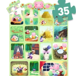 Story puzzle Les 3 Petits Cochons 35 pcs 7051<Djeco Online