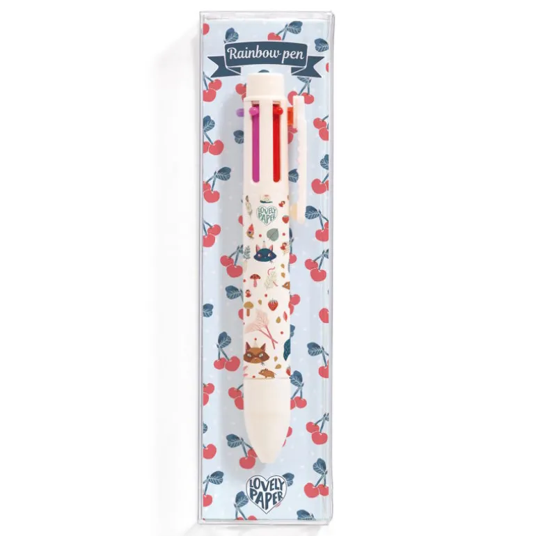 Stylo 6 couleurs 3764 - Rainbow pen Lucille<Djeco Flash Sale