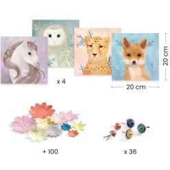 Tableaux en 3D "Couronnes de fleurs" 9454<Djeco Store