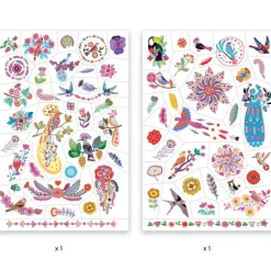 Tatouages 'Plume color' 9615<Djeco New