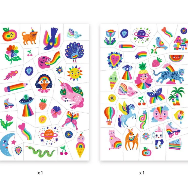 Tatouages 'Rainbow' 9617<Djeco Hot