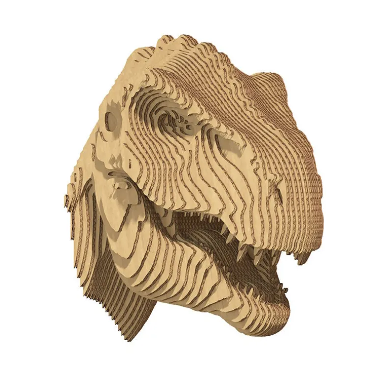 Trophée mural décoratif - Sculpture 3D en carton - T-REX - Wall puzzle<Cartonic Sale