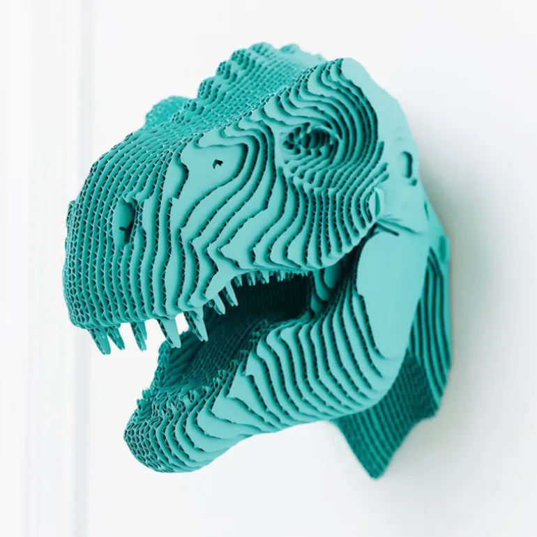 Trophée mural décoratif - Sculpture 3D en carton - T-REX - Wall puzzle<Cartonic Sale