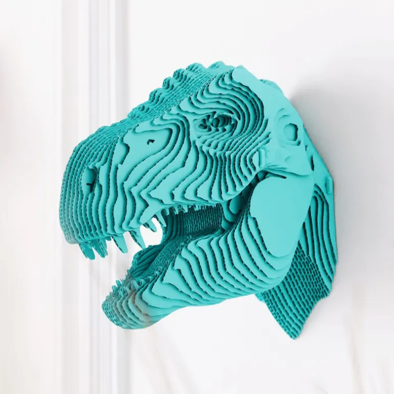 Trophée mural décoratif - Sculpture 3D en carton - T-REX - Wall puzzle<Cartonic Sale