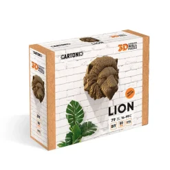 Trophée mural décoratif - Sculpture 3D en carton - Lion - Wall puzzle<Cartonic Flash Sale