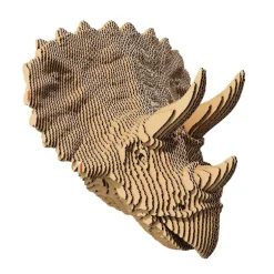 Trophée mural décoratif - Sculpture 3D en carton - Tricératops - Wall puzzle<Cartonic Clearance