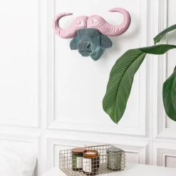 Trophée mural décoratif - Sculpture 3D en carton - Buffle - Wall puzzle<Cartonic Discount
