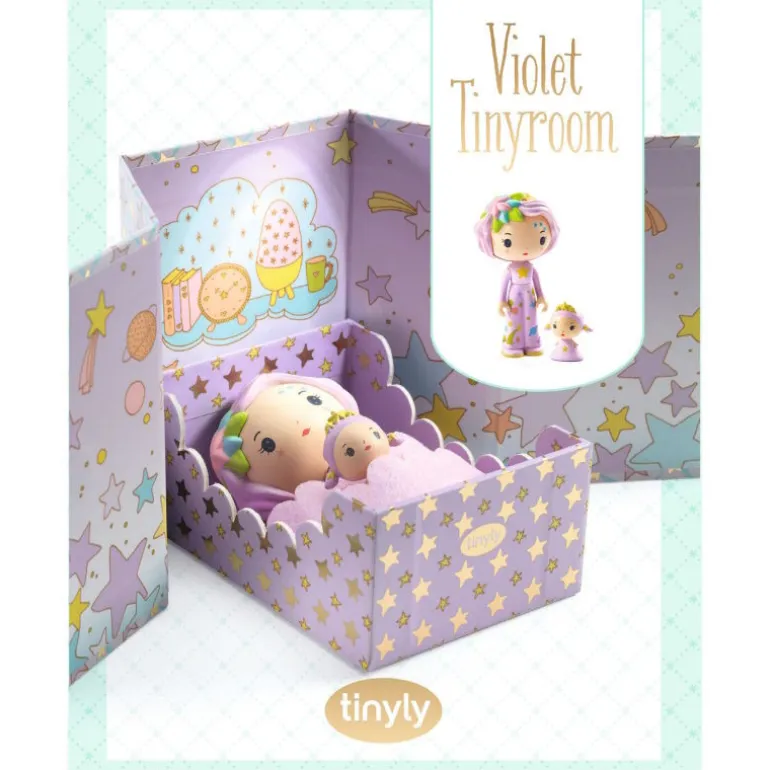 Violet Tinyroom, chambre pour figurine tinyly de 6965<Djeco New