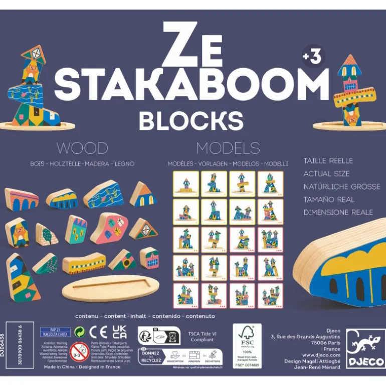 Ze Stakaboom, jeu de construction en bois 6438<Djeco Fashion