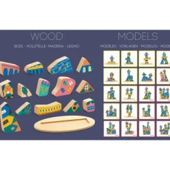 Ze Stakaboom, jeu de construction en bois 6438<Djeco Fashion