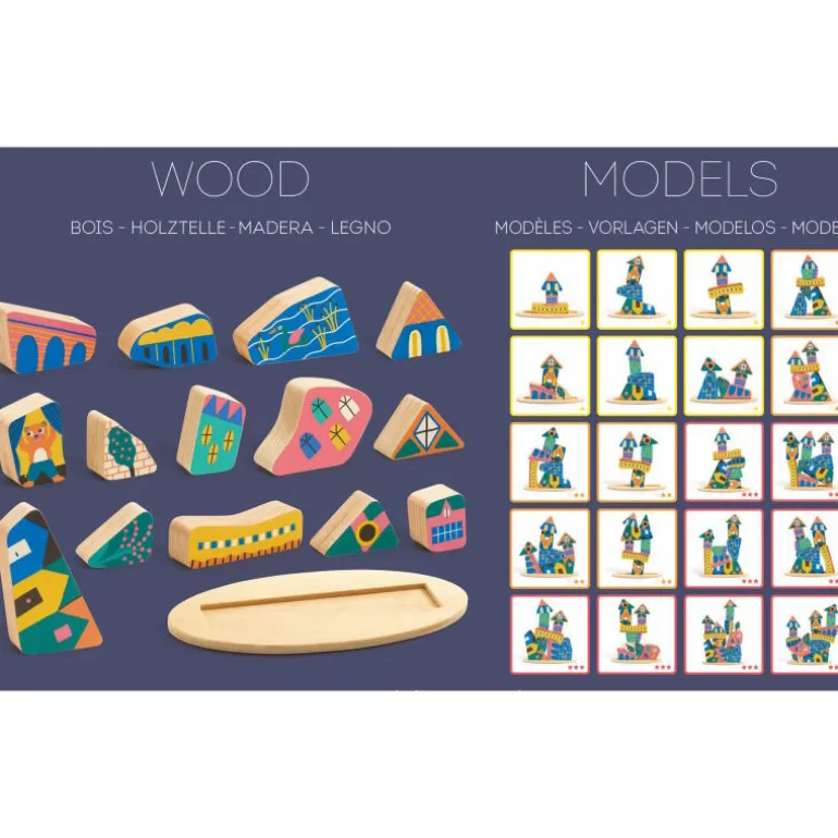 Ze Stakaboom, jeu de construction en bois 6438<Djeco Fashion